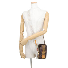 Load image into Gallery viewer, LOUIS VUITTON Striped Double Phone Pouch LV MADE NIGO RS BrownM81005 Monogram stripe
