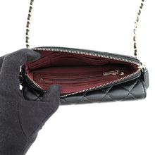 Load image into Gallery viewer, CHANEL Matelasse Flap ChainShoulder Phone Pouch BlackAP2096 Caviar Leather
