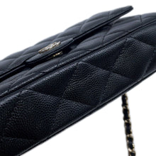 Load image into Gallery viewer, CHANEL Matelasse Flap ChainShoulder Phone Pouch BlackAP2096 Caviar Leather
