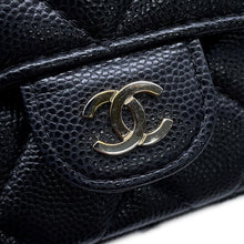 Load image into Gallery viewer, CHANEL Matelasse Flap ChainShoulder Phone Pouch BlackAP2096 Caviar Leather
