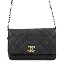 Load image into Gallery viewer, CHANEL Matelasse Chain wallet BlackAP3127 Caviar Leather

