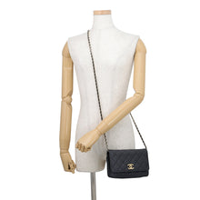 Load image into Gallery viewer, CHANEL Matelasse Chain wallet BlackAP3127 Caviar Leather

