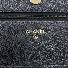 Load image into Gallery viewer, CHANEL Matelasse Chain wallet BlackAP3127 Caviar Leather
