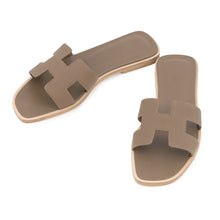 将图像加载到图库查看器中，HERMES Oran Sandals Etoupe Epsom Size 35
