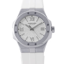 将图像加载到图库查看器中，Chopard alpine eagle 41 W41mm Stainless Steel Rubber White Dial298600-3036
