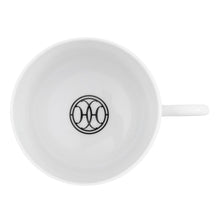 将图像加载到图库查看器中，HERMES Teacup &amp; Saucer H Deco Pair Set White/BlackP037016P Porcelain Size 7.8 cm
