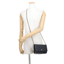 Load image into Gallery viewer, CHANEL Matelasse Classic Chain Wallet BlackAP0250 Lambskin
