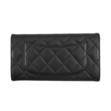 Load image into Gallery viewer, CHANEL Matelasse Classic Long Flap Wallet BlackAP0241 Caviar Leather
