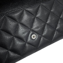 Load image into Gallery viewer, CHANEL Matelasse Classic Long Flap Wallet BlackAP0241 Caviar Leather
