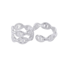 Load image into Gallery viewer, HERMES Chaine d'Ancre Double Ring Size 54/#14 SV925
