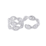 HERMES Chaine d'Ancre Double Ring Size 54/#14 SV925