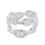 HERMES Chaine d'Ancre Double Row Ring Size 52/#12 SV925