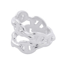 Load image into Gallery viewer, HERMES Chaine d'Ancre Double Row Ring Size 52/#12 SV925

