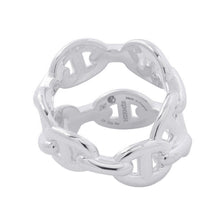 Load image into Gallery viewer, HERMES Chaine d'Ancre Double Row Ring Size 52/#12 SV925

