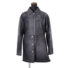 将图像加载到图库查看器中，HERMES Long blouson Size 38 Gray Cashmere55% Polyester45% Leather
