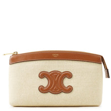 Load image into Gallery viewer, CELINE Triomphe Pouch Beige/Tan Canvas Leather
