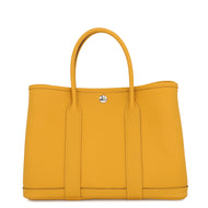 HERMES Garden Party Jaune Ambre Country Leather Size TPM