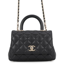 Load image into Gallery viewer, CHANEL Coco Handle 2WAYBag BlackAS2215 Caviar Leather Size XXS
