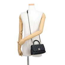 Load image into Gallery viewer, CHANEL Coco Handle 2WAYBag BlackAS2215 Caviar Leather Size XXS
