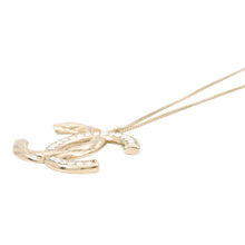 Load image into Gallery viewer, CHANEL CC Logo Necklace GoldAB1456 Metal Rhinestone
