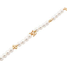 将图像加载到图库查看器中，LOUIS VUITTON Silver・My LV PearlM01990 Gold Plated Faux Pearl
