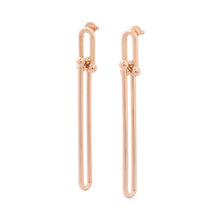 Load image into Gallery viewer, TIFFANY&amp;Co. HardWear Double Long Link Earrings63364282 18K Pink Gold
