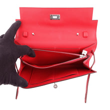 Load image into Gallery viewer, HERMES Kelly wallet long to go Rouge Ladue Evercolor
