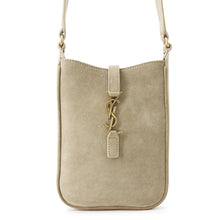 将图像加载到图库查看器中，SAINT LAURENT PARIS LE 5A7 Vertical Shoulder Bag Beige735214 suede Size Mini
