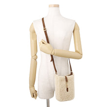 Load image into Gallery viewer, SAINT LAURENT PARIS LE 5 A 7 Body Bag Beige/Brown760376 Shearling Leather
