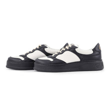 将图像加载到图库查看器中，GUCCI Sneakers Chunky White/Black669582 Leather PVC Size 11 1/2
