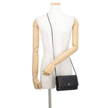 Load image into Gallery viewer, CHANEL Classic Matelasse Chain Shoulder Wallet BlackAP0250 Caviar Leather
