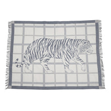 Load image into Gallery viewer, HERMES Plaid Jacquard "Tigre Altai 2" PearlH103725M 06 Wool90% Cashmere10%
