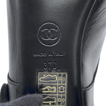 Load image into Gallery viewer, CHANEL Lace-up shoes BlackG45262 Shiny Goatskin Leather Grosgrain Size 37C
