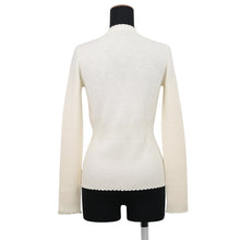 将图像加载到图库查看器中，CHANEL COCO Button Rib Knit Cardigan Size 34 IvoryP78450 Wool Polyurethane Polyamide
