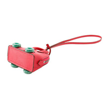 将图像加载到图库查看器中，HERMES Bolide On-Wheel Bag Charm Rose Extreme/Vert Vertigo Chevre Myzore Goatskin
