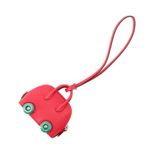 将图像加载到图库查看器中，HERMES Bolide On-Wheel Bag Charm Rose Extreme/Vert Vertigo Chevre Myzore Goatskin
