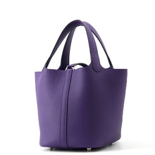 Load image into Gallery viewer, HERMES Picotin Lock Purple Taurillon Clemence Size PM
