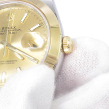 将图像加载到图库查看器中，ROLEX Datejust Stainless Steel K18YG Champagne Dial126303
