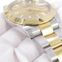 将图像加载到图库查看器中，ROLEX Datejust Stainless Steel K18YG Champagne Dial126303
