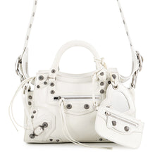Load image into Gallery viewer, BALENCIAGA Neo Cagoule 2way Bag White700940 Arena Lambskin Size XS
