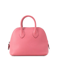 HERMES Bolide 1923 Rose Azalee Chevre Myzore Goatskin Size Mini