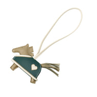 HERMES Rodeo Loveo Cool Beige Marfa/Craie/Vert Mangrove Lambskin Swift Leather Size PM