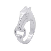 将图像加载到图库查看器中，HERMES Galop ring Size 58/#18 Silver SV925
