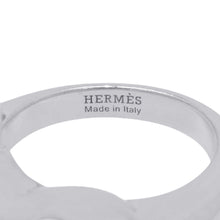 将图像加载到图库查看器中，HERMES Galop ring Size 58/#18 Silver SV925
