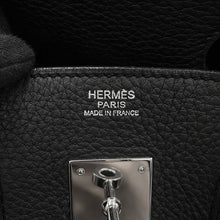 将图像加载到图库查看器中，HERMES Birkin Black Taurillon Clemence Size 30
