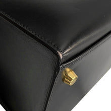 将图像加载到图库查看器中，HERMES Kelly Sellier Black Box Calf Leather Size 32
