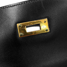将图像加载到图库查看器中，HERMES Kelly Sellier Black Box Calf Leather Size 32
