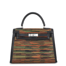 Load image into Gallery viewer, HERMES Kelly Sellier Black/Orange/Green Vibrato Gulliver Size 28
