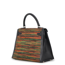 Load image into Gallery viewer, HERMES Kelly Sellier Black/Orange/Green Vibrato Gulliver Size 28
