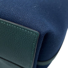将图像加载到图库查看器中，HERMES Fool Toe R.M.S 12H Blue Marine/Vert Moyen/Blue Orange Toile Military Togo Leather
